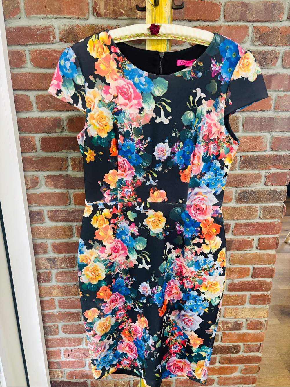 Betsey Johnson Floral Black Dress